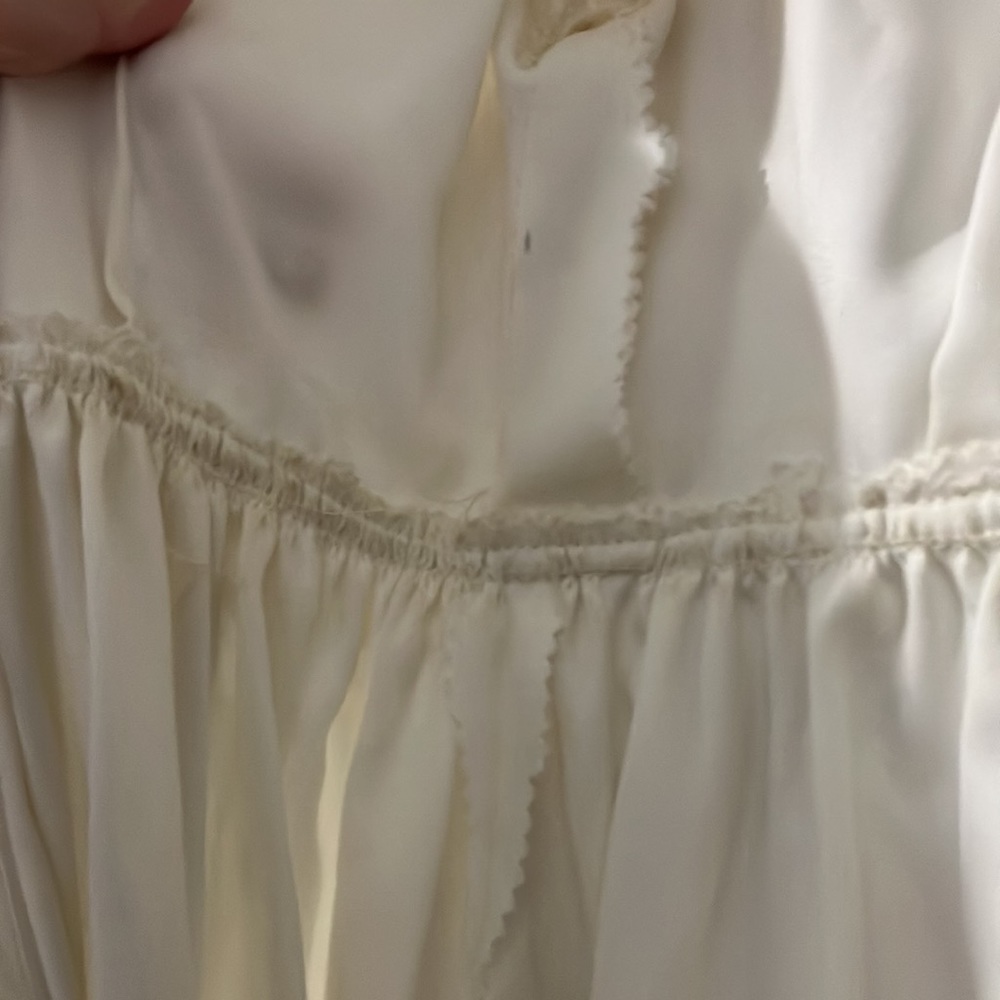 Vintage Handmade 1970s Edwardian Style Wedding Dress with Lace Bow - Picture 14 of 16